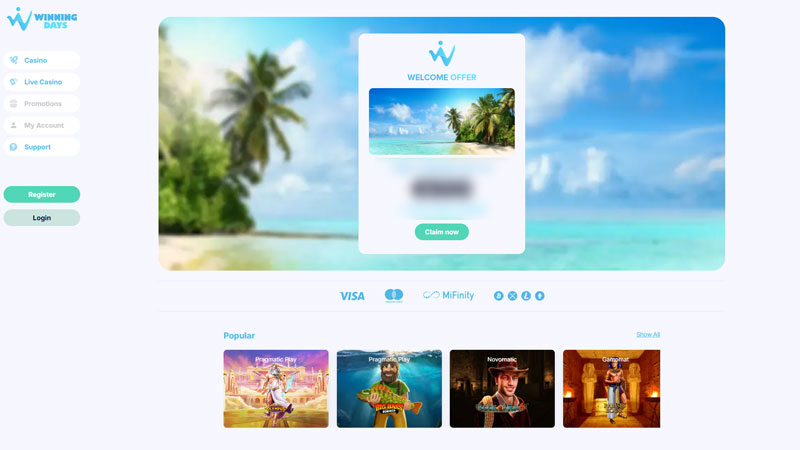 winning-days lobby screenshot