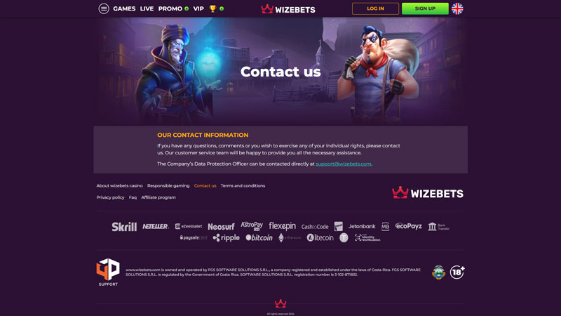 Thumbnail wizebets support