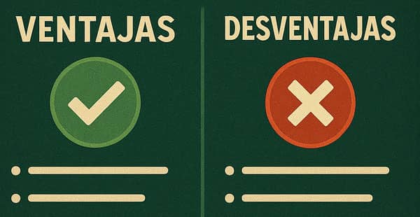 Ventajas y desventajas de los casinos sin licencia, mostrando una balanza.