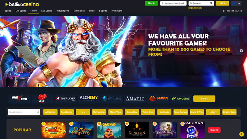 Thumbnail betlivecasino lobby