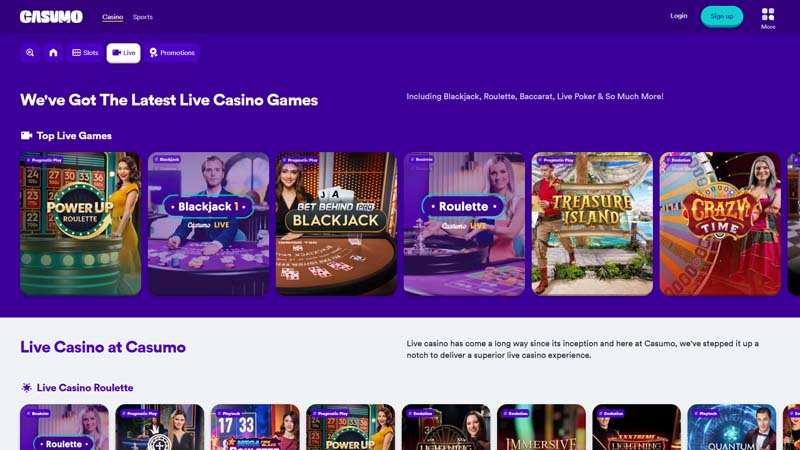 Thumbnail casumo live