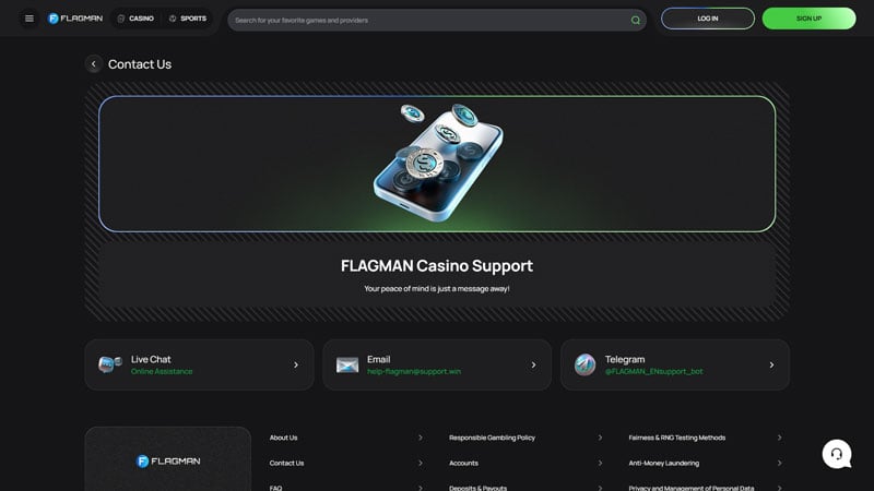 Thumbnail flagman support