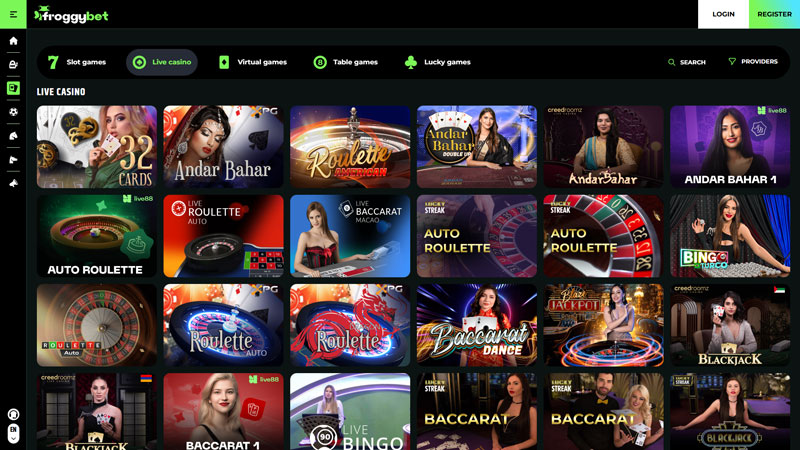 Thumbnail froggybet live