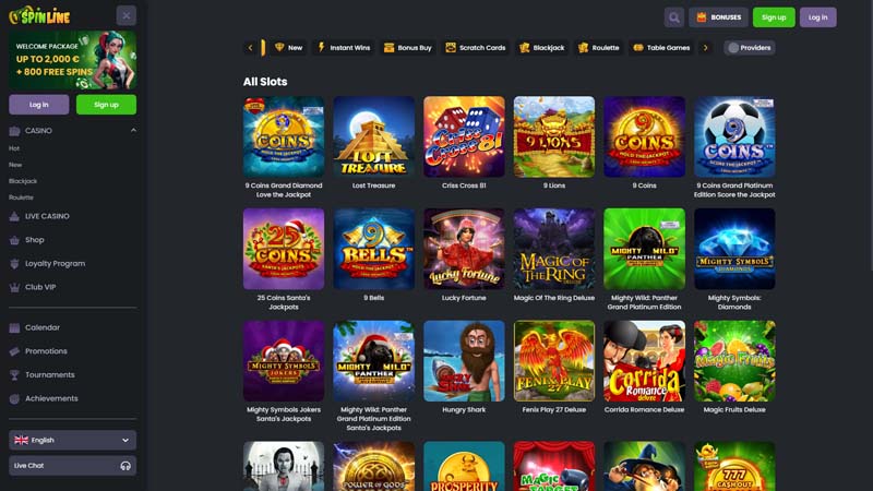 spinline slots screenshot