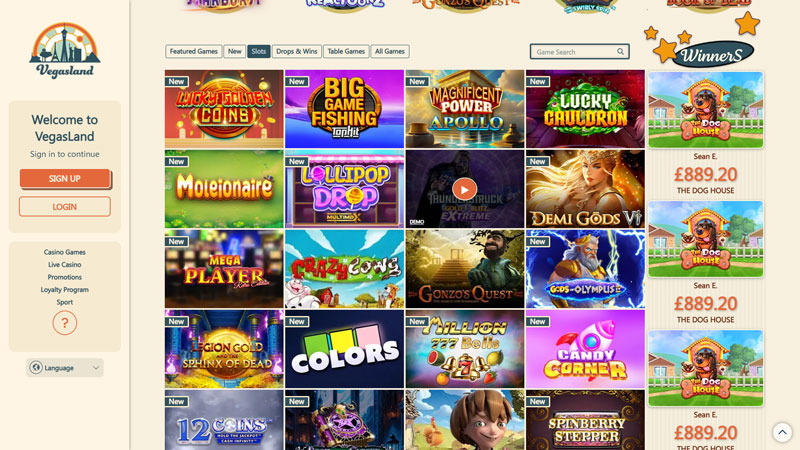 Thumbnail vegasland slots