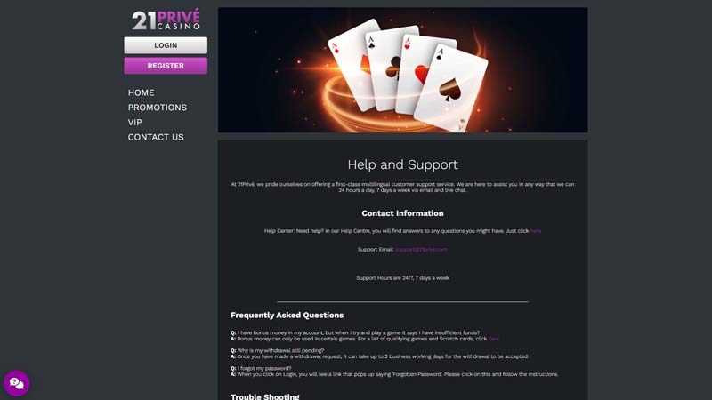 Thumbnail 21-prive-casino support