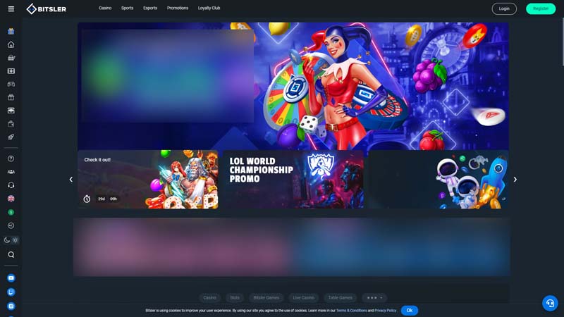 bitsler lobby screenshot