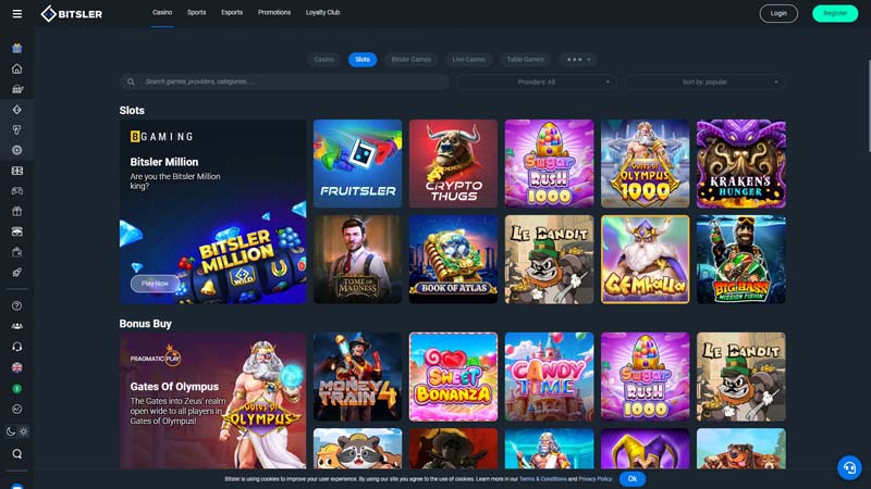 bitsler slots screenshot