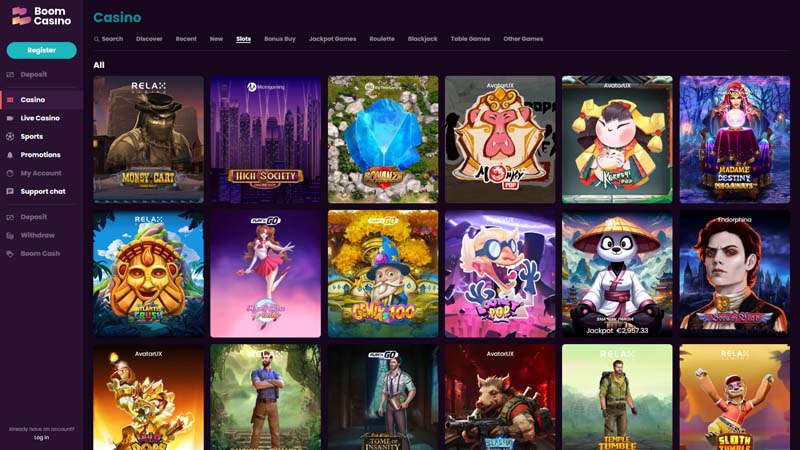 boom-casino slots screenshot