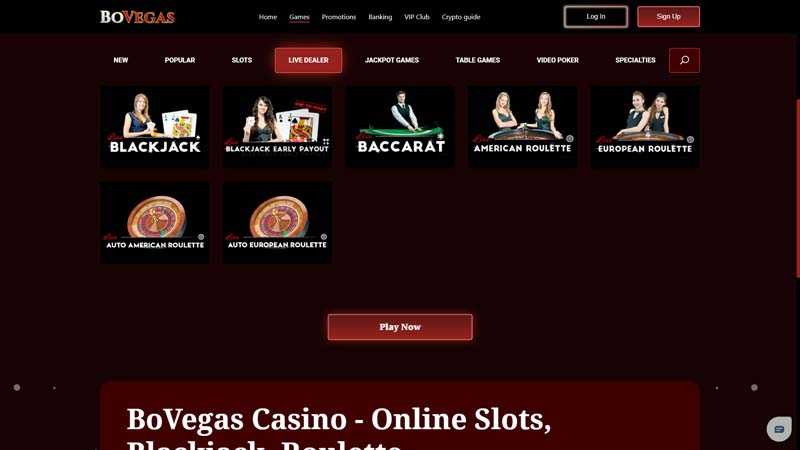 Thumbnail bovegas-casino live