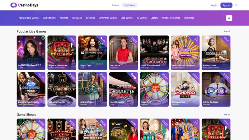 Thumbnail casino-days live