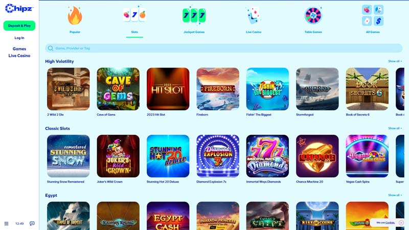 Thumbnail chipz slots