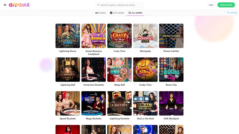 Thumbnail dreamz-casino live