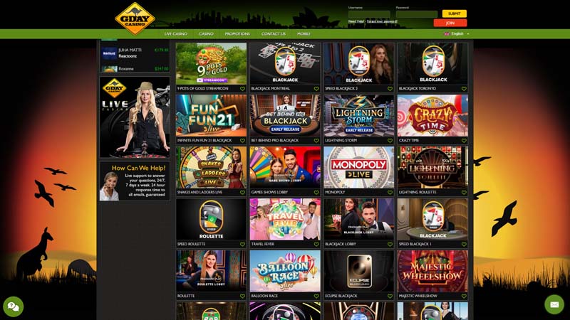 Thumbnail gday-casino live