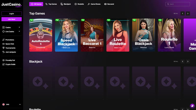 Thumbnail justcasino-io live