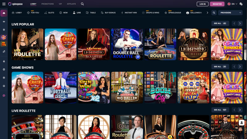 spinspace live screenshot