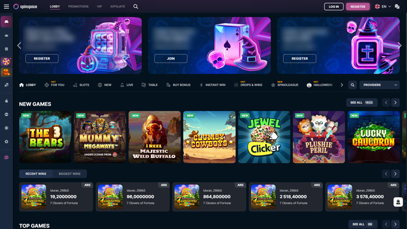spinspace lobby screenshot
