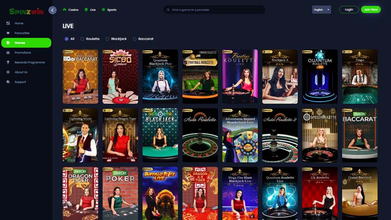 Thumbnail spinzwin-casino live