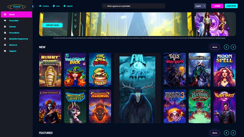 Thumbnail vegas-mobile-casino lobby