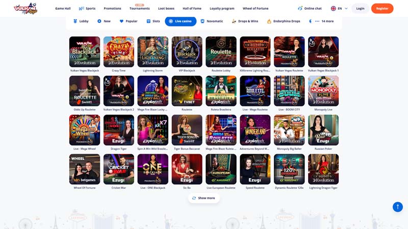 Thumbnail vulkan-vegas-casino live