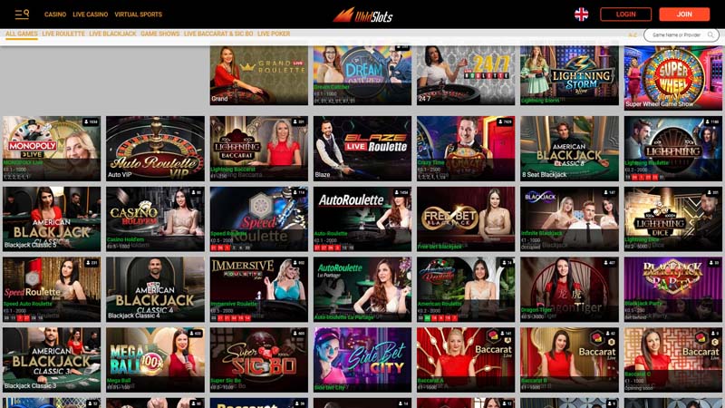 wildslots-casino live screenshot