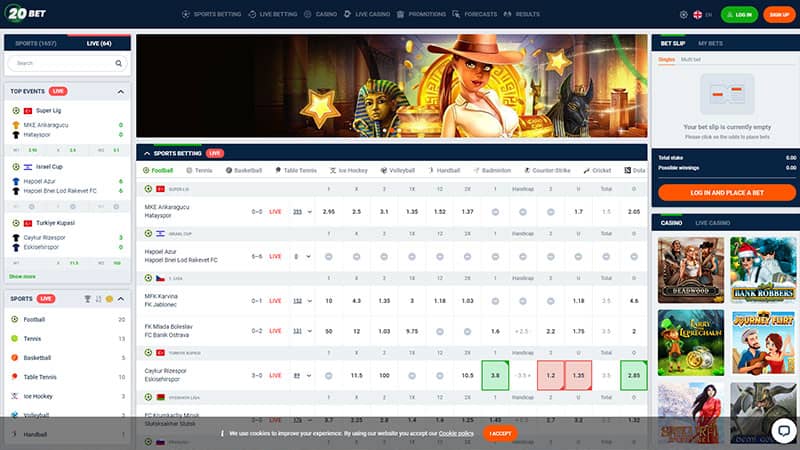 20Bet casino review and lobby