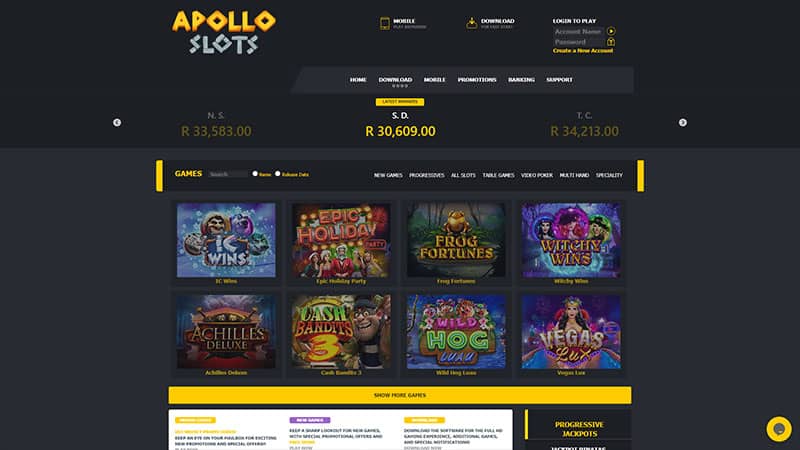 Apollo Slots review & lobby