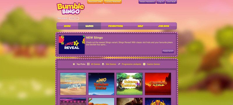 Bumble Bingo Casino review & lobby