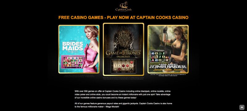 Captain cooks casino review & lobby