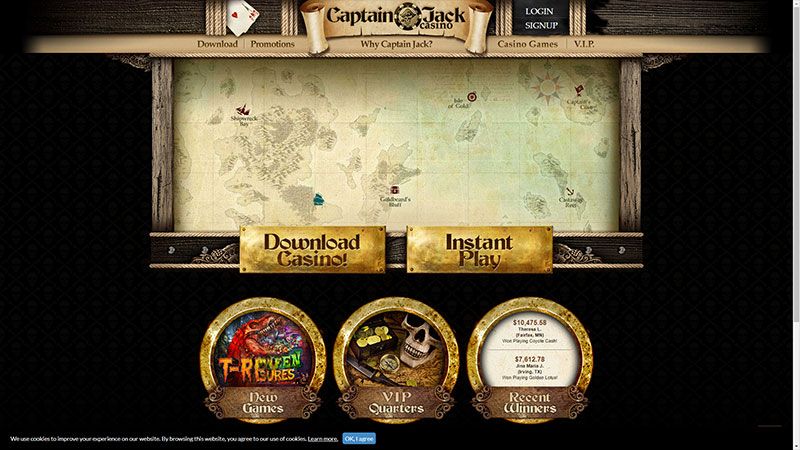 Captain Jack casino review & lobby