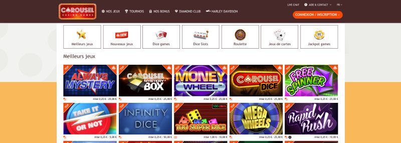 Carousel Casino lobby & review