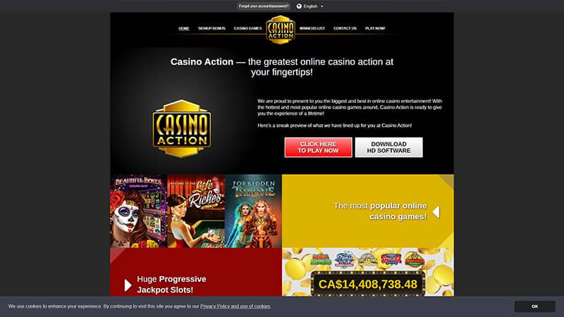 Casino Action review & lobby
