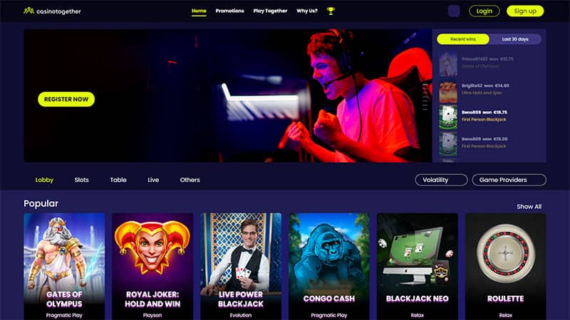 CasinoTogether review & lobby
