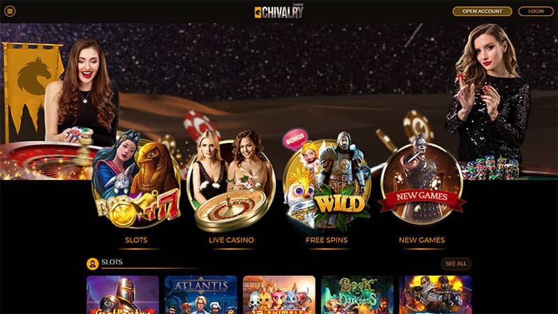 Chivalry Casino review and lobby