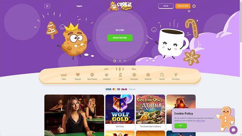 Cookie Casino review & lobby