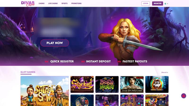 Divas Luck casino review & lobby