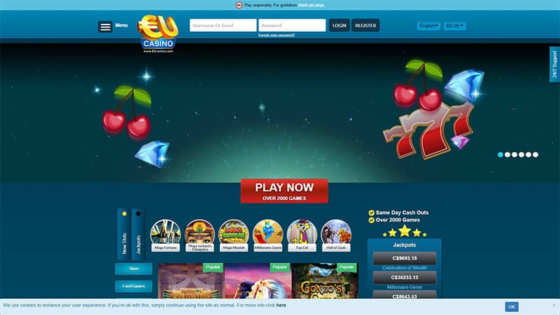EU Casino review & lobby