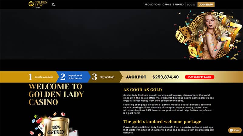 Golden lady casino review & lobby