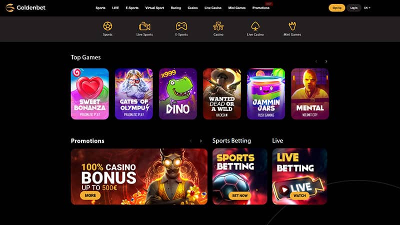 Goldenbet casino review & lobby