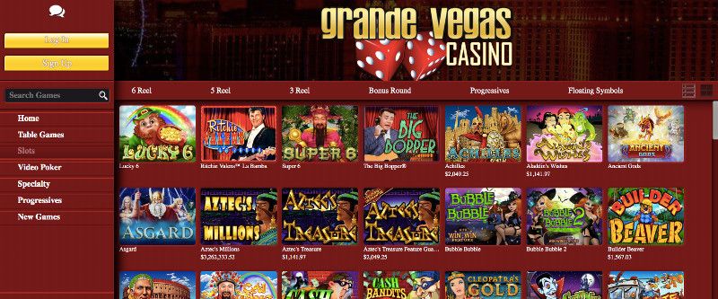 Grande Vegas Casino review & lobby