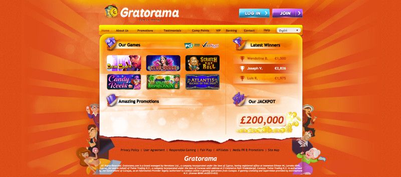 Gratorama Casino review & lobby