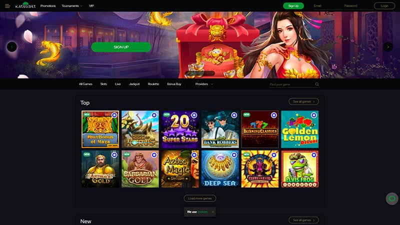 Katsubet casino review & lobby