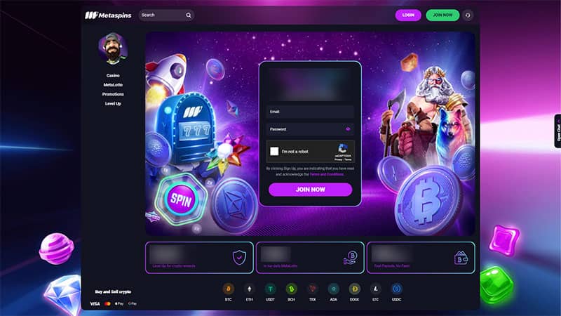 Metaspins casino review & lobby