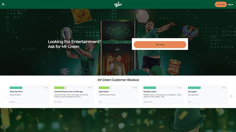 Mr Green Casino review & lobby