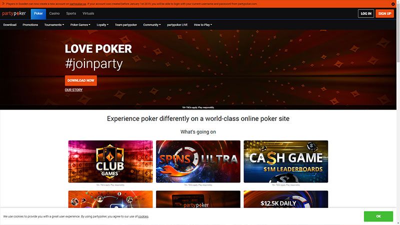 PartyPoker casino review & lobby
