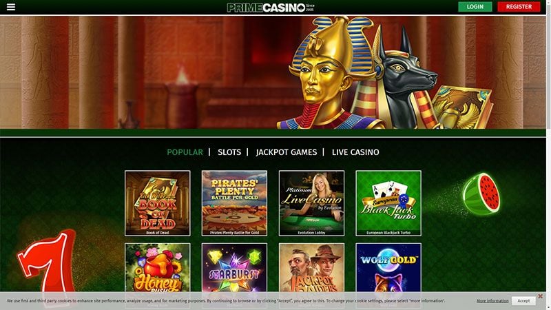 Prime Casino review & lobby