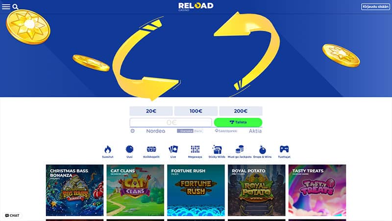 Reload Casino review & lobby