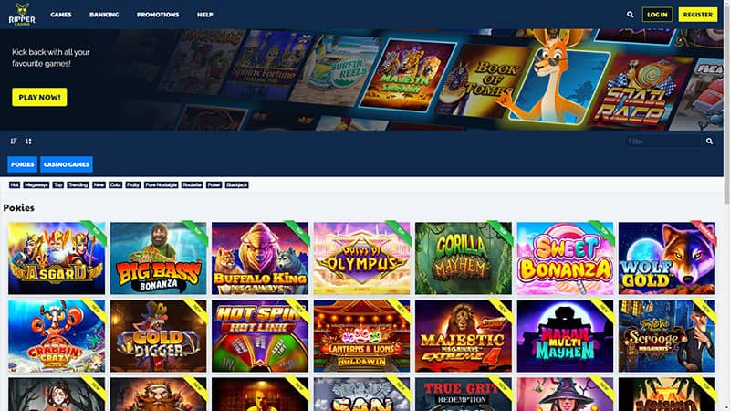 Ripper Casino review & lobby