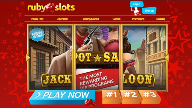 Ruby Slots Casino Review & lobby