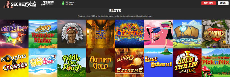 Secret Slots Casino review & lobby